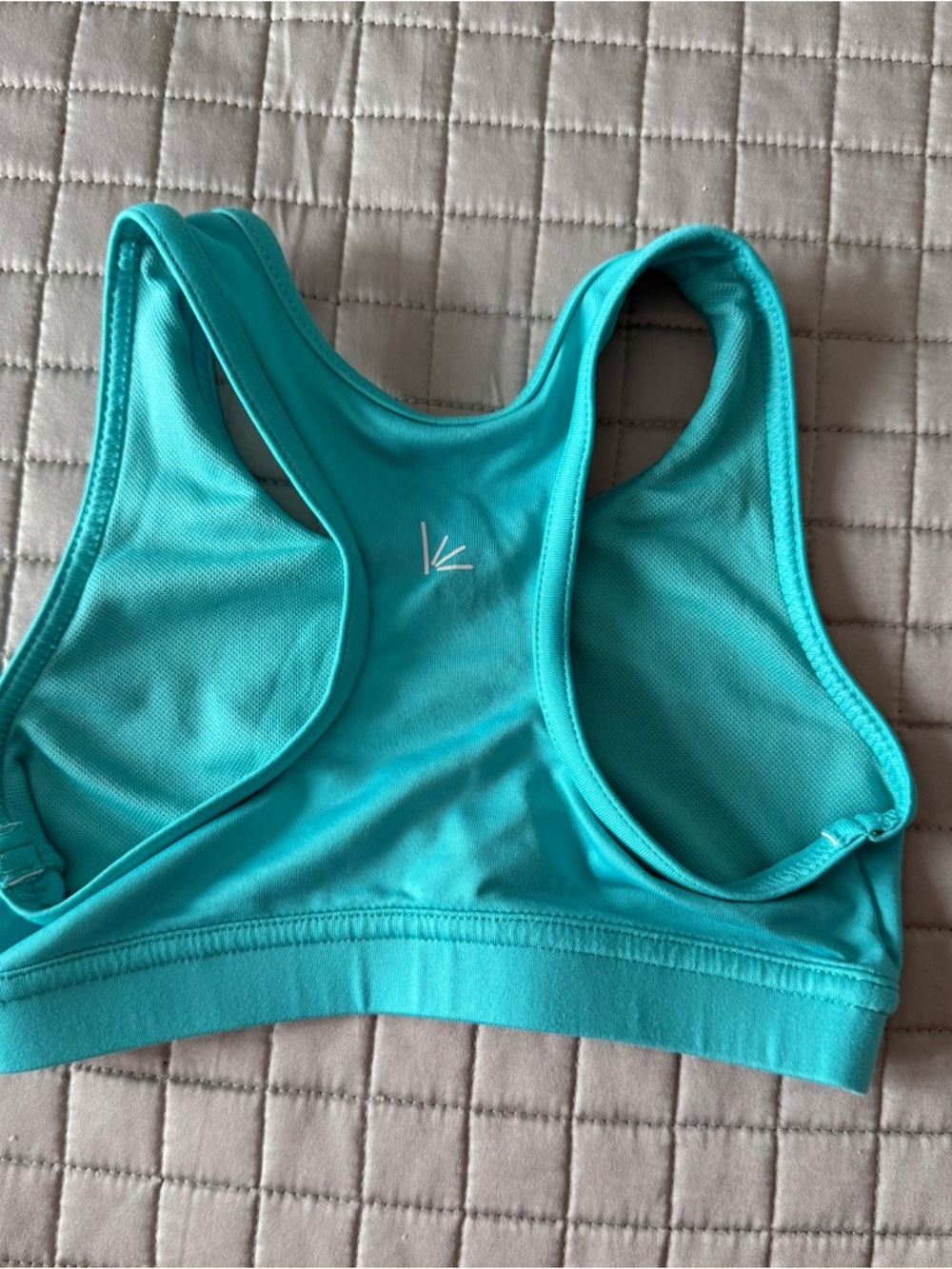 Girls Turquoise Racerback Sports Bra - Picture 3 of 3